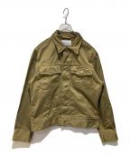 TOMORROW LANDトゥモローランド）の古着「コットンサテン トラッカージャケット」｜グリーン