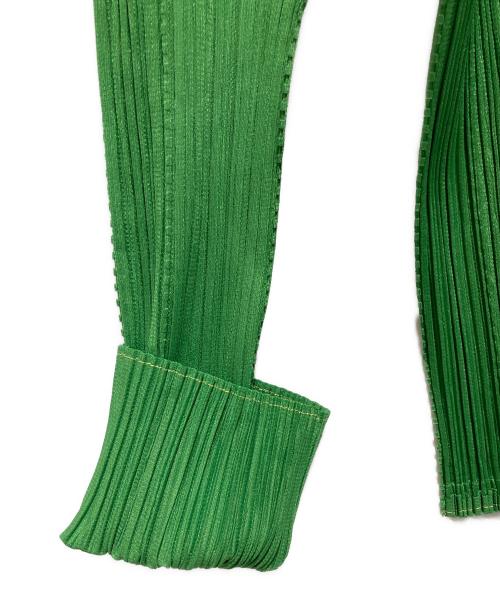 PLEATS PLEASE（プリーツプリーズ）PLEATS PLEASE (プリーツプリーズ) 長袖カットソー グリーン サイズ:3の古着・服飾アイテム