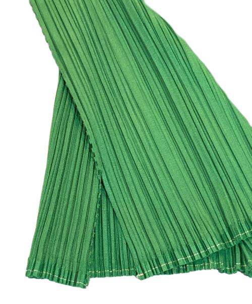 PLEATS PLEASE（プリーツプリーズ）PLEATS PLEASE (プリーツプリーズ) 長袖カットソー グリーン サイズ:3の古着・服飾アイテム
