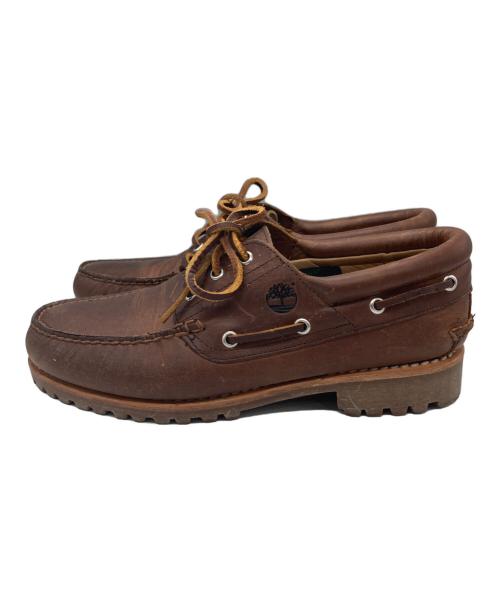Timberland（ティンバーランド）Timberland (ティンバーランド) スリーアイ ラグ ハンドソーン ボート シューズ レザー モカシン ブラウン サイズ:27cmの古着・服飾アイテム