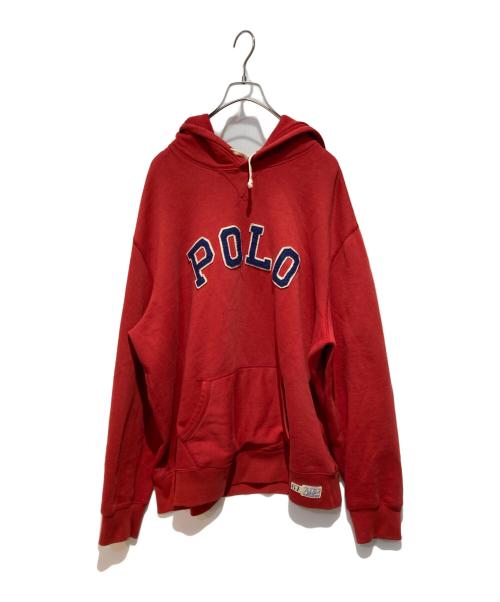 POLO RALPH LAUREN（ポロ・ラルフローレン）POLO RALPH LAUREN (ポロ・ラルフローレン) ロゴパーカー レッド×ネイビー サイズ:XXLの古着・服飾アイテム