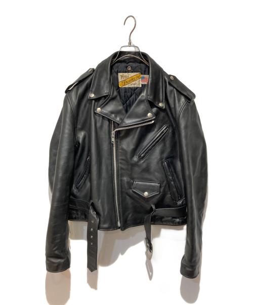 Schott（ショット）Schott (ショット) ダブルライダースジャケット ブラック サイズ:42の古着・服飾アイテム