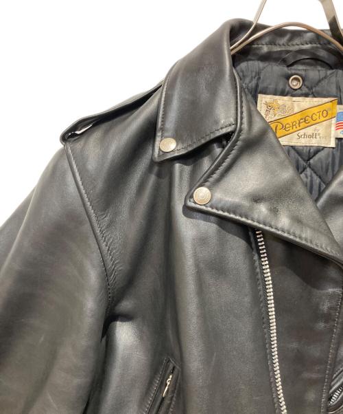 Schott（ショット）Schott (ショット) ダブルライダースジャケット ブラック サイズ:42の古着・服飾アイテム