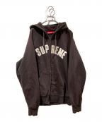 SUPREMEシュプリーム）の古着「アーチロゴジップパーカー」｜ブラウン