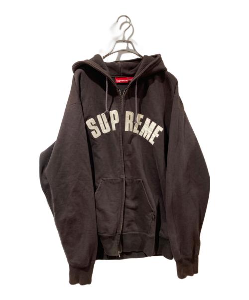 SUPREME（シュプリーム）Supreme (シュプリーム) アーチロゴジップパーカー ブラウン サイズ:XLの古着・服飾アイテム