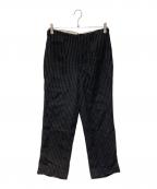 ーー）の古着「ウールストライプスラックス」｜ブラック