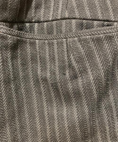 ー（ー）ー (ー) ウールストライプスラックス ブラック サイズ:不明の古着・服飾アイテム