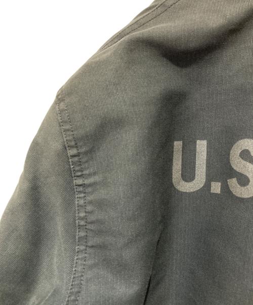 U'S NAVY（ユーエスネイビー）U'S NAVY (ユーエスネイビー) デッキジップジャケット ブラック×ネイビー サイズ:38の古着・服飾アイテム