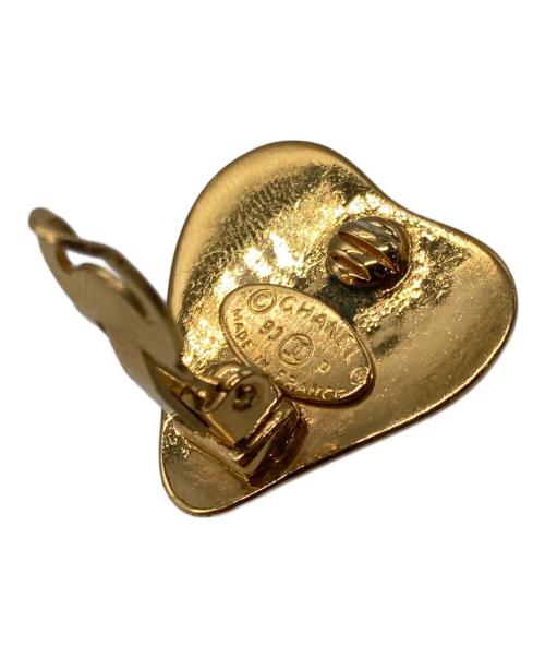 CHANEL（シャネル）CHANEL (シャネル) ハートモチーフイヤリング ゴールドの古着・服飾アイテム