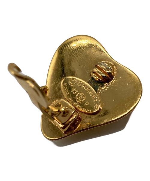 CHANEL（シャネル）CHANEL (シャネル) ハートモチーフイヤリング ゴールドの古着・服飾アイテム