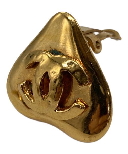 CHANEL（シャネル）CHANEL (シャネル) ハートモチーフイヤリング ゴールドの古着・服飾アイテム