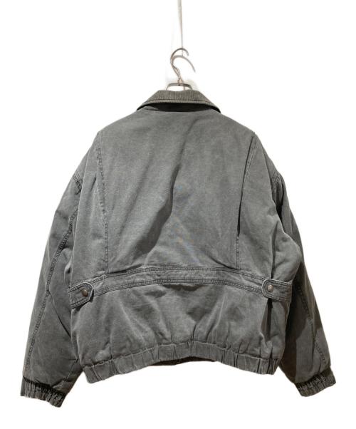 ST JOHN'S BAY（セントジョンズベイ）ST JOHN'S BAY (セントジョンズベイ) 90’s コーデュロイカラーダックダウンジャケット グレー サイズ:ＸＬの古着・服飾アイテム