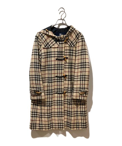 BURBERRY LONDON（バーバリーロンドン）BURBERRY LONDON (バーバリーロンドン) ノヴァチェックツイードダッフルコート ベージュ サイズ:9の古着・服飾アイテム