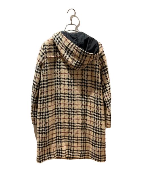 BURBERRY LONDON（バーバリーロンドン）BURBERRY LONDON (バーバリーロンドン) ノヴァチェックツイードダッフルコート ベージュ サイズ:9の古着・服飾アイテム