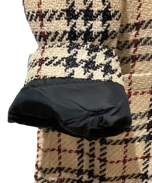 BURBERRY LONDON（バーバリーロンドン）BURBERRY LONDON (バーバリーロンドン) ノヴァチェックツイードダッフルコート ベージュ サイズ:9の古着・服飾アイテム