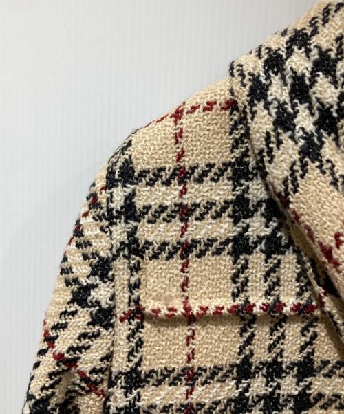 BURBERRY LONDON（バーバリーロンドン）BURBERRY LONDON (バーバリーロンドン) ノヴァチェックツイードダッフルコート ベージュ サイズ:9の古着・服飾アイテム
