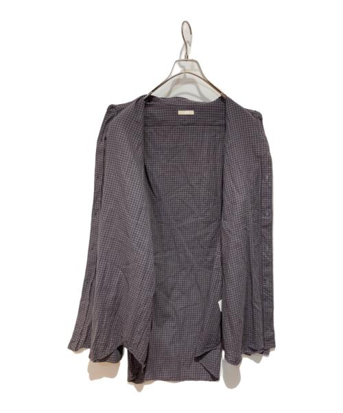 ULTERIOR（アルテリア）ULTERIOR (アルテリア) C/W CHECKED TWILL SHIRT ブルー×ブラウン サイズ:5の古着・服飾アイテム