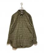 Engineered Garmentsエンジニアドガーメンツ）の古着「ボタンダウンチェックシャツ」｜ベージュ×グリーン