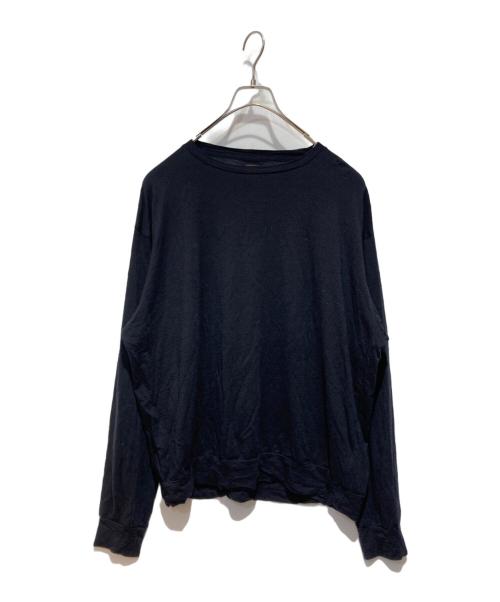 BATONER（バトナ―）BATONER (バトナ―) SUMMER WOOL LONG SLEEVE T-SHIRT ブラック サイズ:3の古着・服飾アイテム