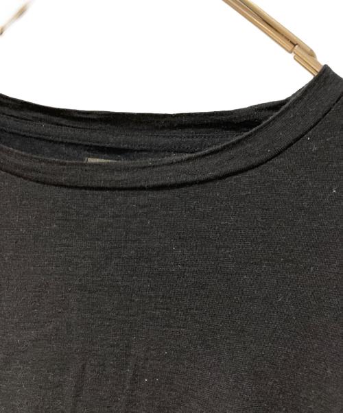 BATONER（バトナ―）BATONER (バトナ―) SUMMER WOOL LONG SLEEVE T-SHIRT ブラック サイズ:3の古着・服飾アイテム