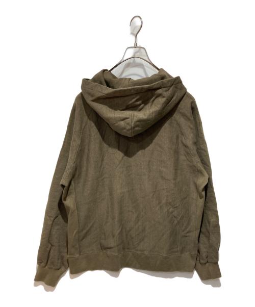 ULTERIOR（アルテリア）ULTERIOR (アルテリア) FADED SILKY TERRY RW HALF ZIP HOODIE カーキ サイズ:４の古着・服飾アイテム