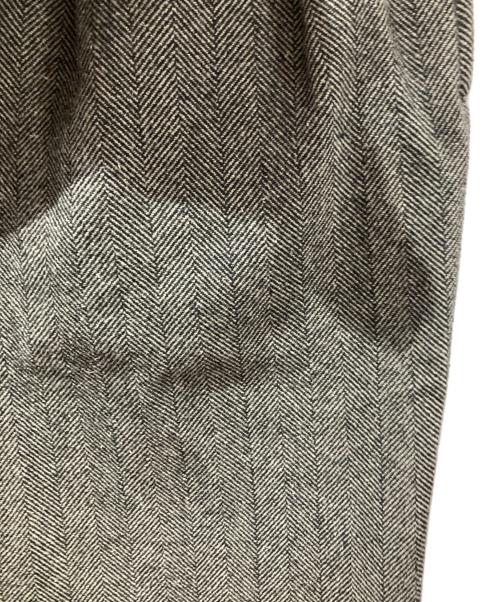 ULTERIOR（アルテリア）ULTERIOR (アルテリア) WOOL SILK HERINGBONE WIDE TROUSERS グレー サイズ:4の古着・服飾アイテム