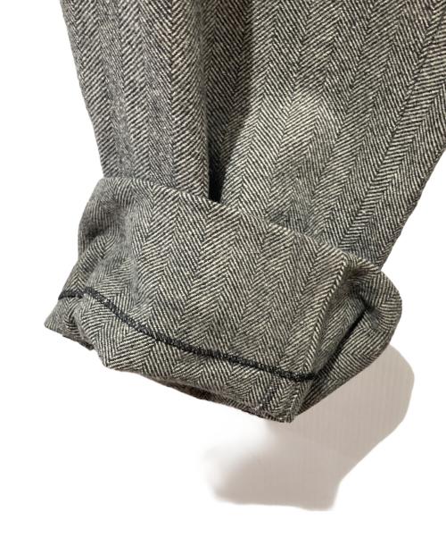 ULTERIOR（アルテリア）ULTERIOR (アルテリア) WOOL SILK HERINGBONE WIDE TROUSERS グレー サイズ:4の古着・服飾アイテム