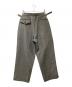 ULTERIOR (アルテリア) WOOL SILK HERINGBONE WIDE TROUSERS グレー サイズ:4：20000円