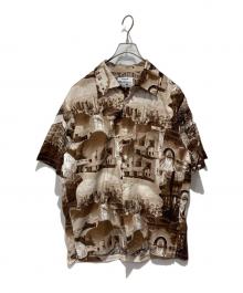 NEXUSVII（ネクサスセブン）の古着「COTTON HAWAIAN SHIRT B.R」｜ブラウン×ホワイト