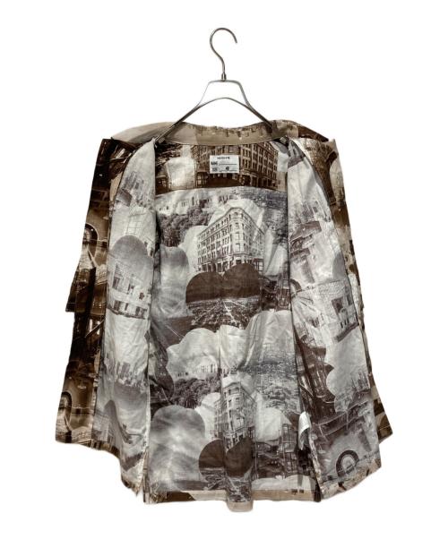 NEXUSVII（ネクサスセブン）NEXUSVII (ネクサスセブン) COTTON HAWAIAN SHIRT B.R ブラウン×ホワイト サイズ:48の古着・服飾アイテム