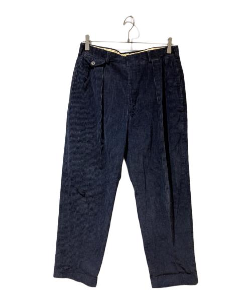 POLO RALPH LAUREN（ポロ・ラルフローレン）POLO RALPH LAUREN (ポロ・ラルフローレン) 2タックコーデュロイパンツ ネイビー サイズ:表記無しの古着・服飾アイテム