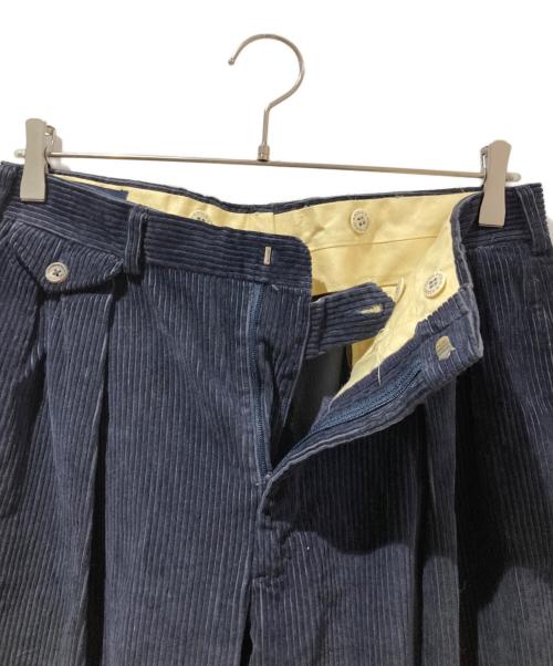 POLO RALPH LAUREN（ポロ・ラルフローレン）POLO RALPH LAUREN (ポロ・ラルフローレン) 2タックコーデュロイパンツ ネイビー サイズ:表記無しの古着・服飾アイテム
