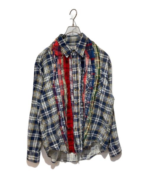 Rebuild by Needles（リビルドバイニードルス）Rebuild by Needles (リビルドバイニードルス) 長袖シャツ ネイビー サイズ:Mの古着・服飾アイテム