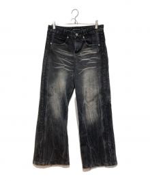 Racer Worldwide（レーサーワイルドワイド）の古着「デニムパンツ」｜ブラック