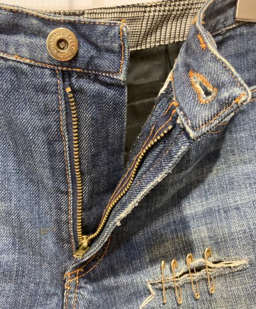DOLCE & GABBANA（ドルチェ＆ガッバーナ）DOLCE & GABBANA (ドルチェ＆ガッバーナ) 切替デニムパンツ インディゴ サイズ:24の古着・服飾アイテム