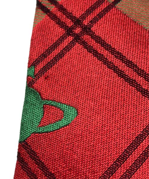 Vivienne Westwood（ヴィヴィアンウエストウッド）Vivienne Westwood (ヴィヴィアンウエストウッド) オーブ総柄ネクタイ レッド サイズ:表記無しの古着・服飾アイテム