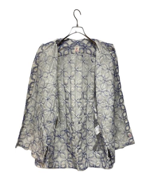 PERIOD FEATURES（ピリオドフューチャーズ）PERIOD FEATURES (ピリオドフューチャーズ) CUTOUTHandClipping Shirt ブルー サイズ:不明の古着・服飾アイテム