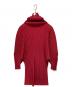 PLEATS PLEASE（プリーツプリーズ）の古着「ハイネックドルマンスリーブプリーツカットソー」｜レッド