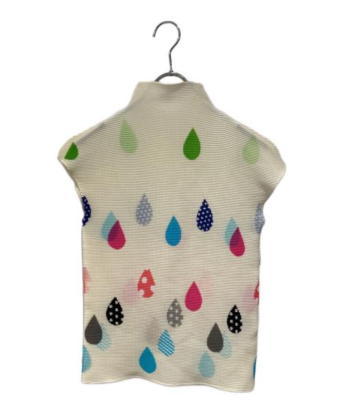 me ISSEY MIYAKE（ミーイッセイ ミヤケ）me ISSEY MIYAKE (ミーイッセイ ミヤケ) ノースリーブカットソー ホワイト サイズ:表記無しの古着・服飾アイテム