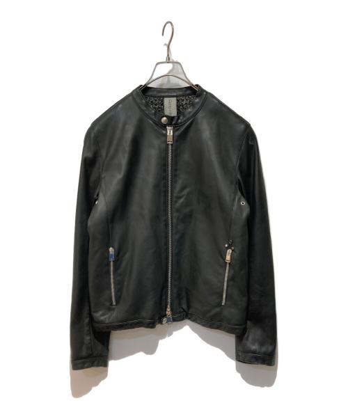 DELAN（デラン）Delan (デラン) ラムレザー シングルライダースジャケット ブラック サイズ:44の古着・服飾アイテム