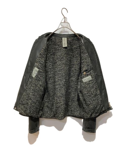 DELAN（デラン）Delan (デラン) ラムレザー シングルライダースジャケット ブラック サイズ:44の古着・服飾アイテム