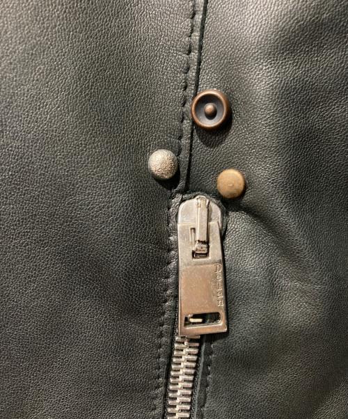 DELAN（デラン）Delan (デラン) ラムレザー シングルライダースジャケット ブラック サイズ:44の古着・服飾アイテム