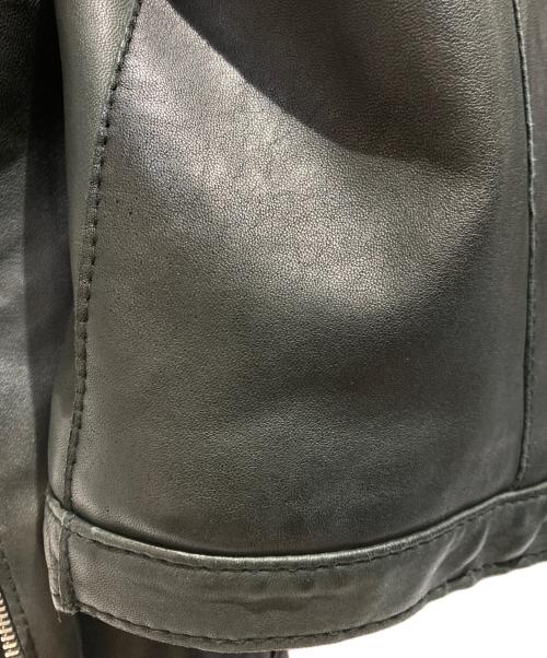 DELAN（デラン）Delan (デラン) ラムレザー シングルライダースジャケット ブラック サイズ:44の古着・服飾アイテム