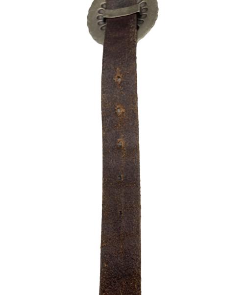 RRL（ダブルアールエル）RRL (ダブルアールエル) leather concho belt ブラウンの古着・服飾アイテム