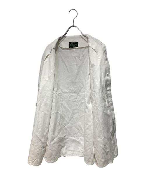 POLO COUNTRY（ポロカントリー）POLO COUNTRY (ポロカントリー) ノーカラーシャツ ホワイト サイズ:9の古着・服飾アイテム