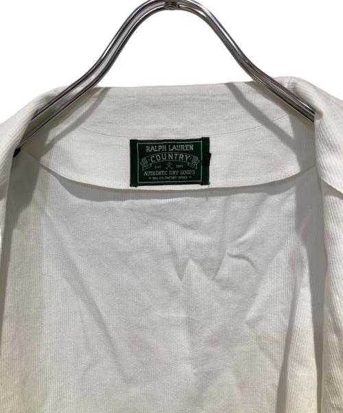 POLO COUNTRY（ポロカントリー）POLO COUNTRY (ポロカントリー) ノーカラーシャツ ホワイト サイズ:9の古着・服飾アイテム