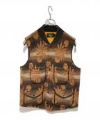 RRLダブルアールエル）の古着「ウールカシミヤ スナップフロント セーター ベスト」｜ブラウン