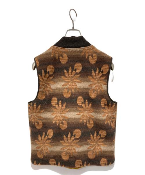 RRL（ダブルアールエル）RRL (ダブルアールエル) ウールカシミヤ スナップフロント セーター ベスト ブラウン サイズ:Sの古着・服飾アイテム