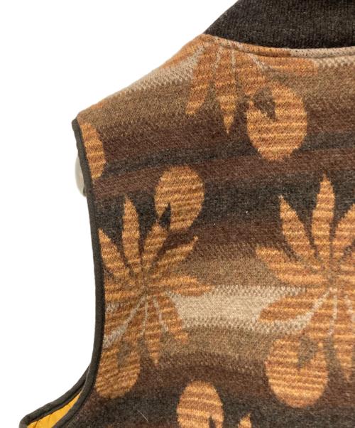 RRL（ダブルアールエル）RRL (ダブルアールエル) ウールカシミヤ スナップフロント セーター ベスト ブラウン サイズ:Sの古着・服飾アイテム