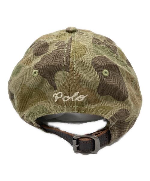POLO RALPH LAUREN（ポロ・ラルフローレン）POLO RALPH LAUREN (ポロ・ラルフローレン) カモヘリンボーンボールキャップ グリーン サイズ:ＦＲＥＥの古着・服飾アイテム